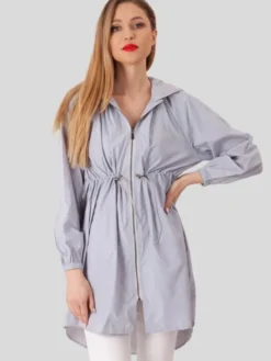 Perso Płaszcz przejściowy typu parka Szary Slim Fit