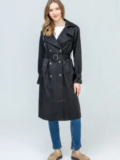 Perso Trencz BLE262678F Czarny Regular Fit