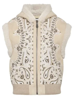 PHILIPP PLEIN Bezrękawnik 6787 Beżowy Short Fit