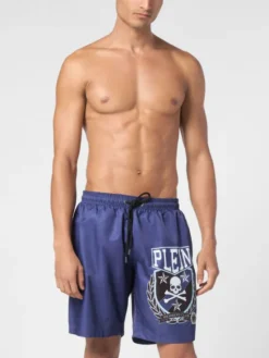 PHILIPP PLEIN Bokserki 11653 Błękitny