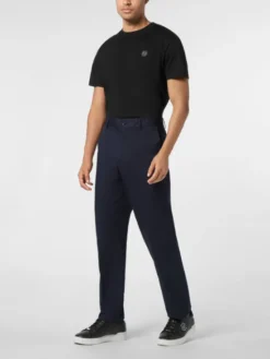 PHILIPP PLEIN Chinosy 26135 Granatowy Chino Fit