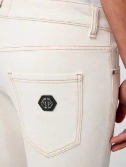 PHILIPP PLEIN Jeansy 30580 Biały Slim Fit