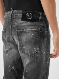 PHILIPP PLEIN Jeansy 26867 Czarny Straight Leg