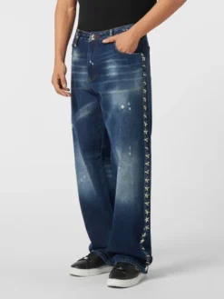 PHILIPP PLEIN Jeansy 25875 Niebieski jasny Loose Fit
