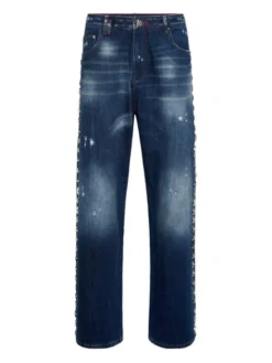 PHILIPP PLEIN Jeansy 25875 Niebieski jasny Loose Fit