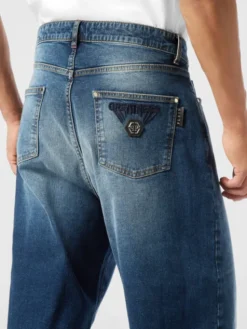 PHILIPP PLEIN Jeansy 25901 Niebieski Loose Fit