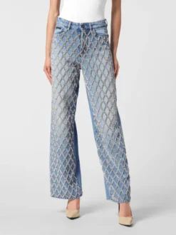 PHILIPP PLEIN Jeansy 26275 Niebieski Skater Fit