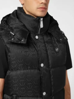 PHILIPP PLEIN Kamizelka 27037 Czarny Regular Fit