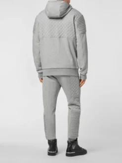 PHILIPP PLEIN Komplet bluza i spodnie materiałowe 8859 Szary Regular Fit