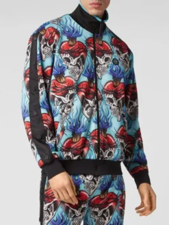 PHILIPP PLEIN Komplet top i spodnie 2771 Turkusowy Regular Fit