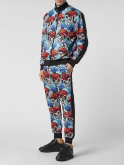 PHILIPP PLEIN Komplet top i spodnie 2771 Turkusowy Regular Fit