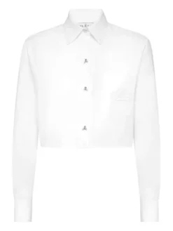 PHILIPP PLEIN Koszula 26471 Biały Fitted Fit