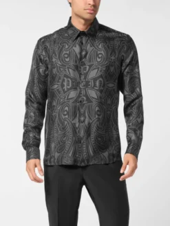 PHILIPP PLEIN Koszula 26111 Czarny Regular Fit
