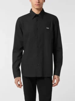 PHILIPP PLEIN Koszula 27045 Czarny Fitted Fit