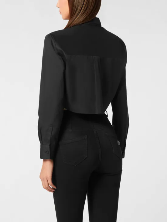 PHILIPP PLEIN Koszula 26471 Czarny Fitted Fit