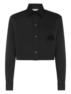 PHILIPP PLEIN Koszula 26471 Czarny Fitted Fit