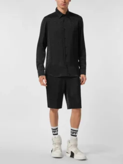 PHILIPP PLEIN Koszula 25461 Czarny Fitted Fit