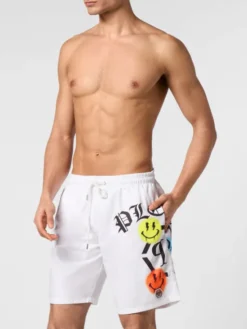 PHILIPP PLEIN Kąpielówki 9303 Biały