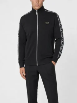 PHILIPP PLEIN Kurtka do biegania 31701 Czarny Jegging Fit