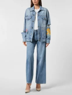 PHILIPP PLEIN Kurtka jeansowa 26271 Niebieski Regular Fit
