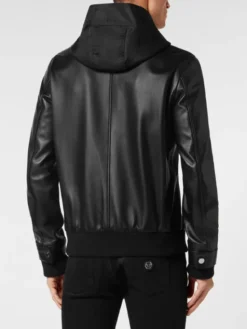 PHILIPP PLEIN Kurtka skórzana 381 Czarny Regular Fit