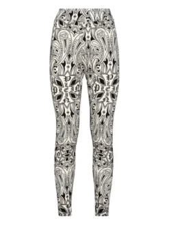 PHILIPP PLEIN Legginsy 26355 Kremowy Active Fit