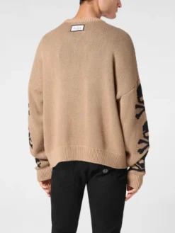 PHILIPP PLEIN Longsleeve 11483 Beżowy Regular Fit