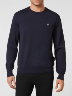 PHILIPP PLEIN Longsleeve 615 Błękitny Regular Fit