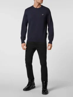 PHILIPP PLEIN Longsleeve 615 Błękitny Regular Fit