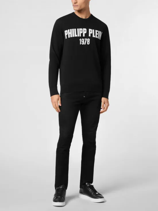 PHILIPP PLEIN Longsleeve 22873 Czarny Regular Fit