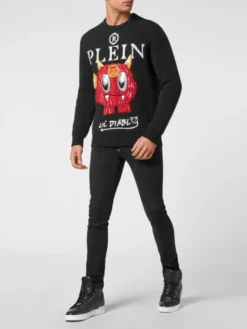 PHILIPP PLEIN Longsleeve 2937 Czarny Regular Fit