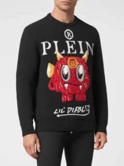 PHILIPP PLEIN Longsleeve 2937 Czarny Regular Fit