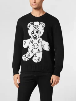 PHILIPP PLEIN Longsleeve 23007 Czarny Regular Fit