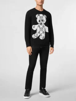 PHILIPP PLEIN Longsleeve 23007 Czarny Regular Fit