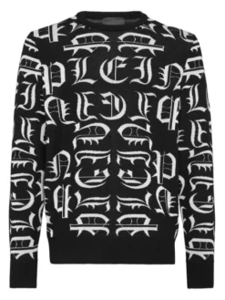 PHILIPP PLEIN Longsleeve 365 Czarny Regular Fit