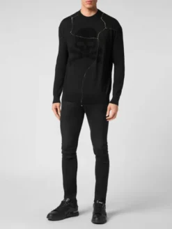 PHILIPP PLEIN Longsleeve 2187 Czarny Regular Fit