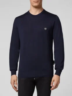 PHILIPP PLEIN Longsleeve 11277 Granatowy Regular Fit