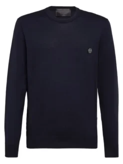 PHILIPP PLEIN Longsleeve 11277 Granatowy Regular Fit