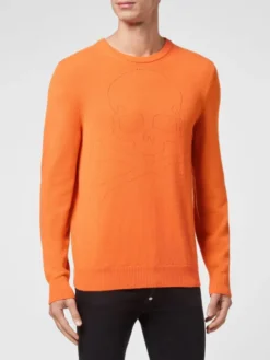 PHILIPP PLEIN Longsleeve 2023 Pomarańczowy Regular Fit
