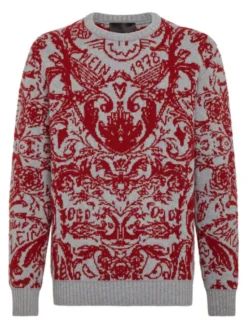 PHILIPP PLEIN Longsleeve 2261 Szary Regular Fit