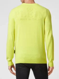 PHILIPP PLEIN Longsleeve 2023 Żółty Regular Fit