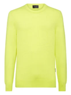 PHILIPP PLEIN Longsleeve 2023 Żółty Regular Fit