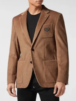 PHILIPP PLEIN Marynarka 259 Beżowy Regular Fit
