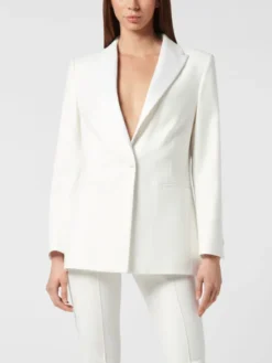 PHILIPP PLEIN Marynarka 26413 Biały Loose Fit
