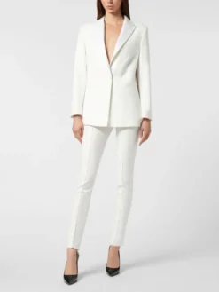 PHILIPP PLEIN Marynarka 26413 Biały Loose Fit