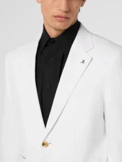 PHILIPP PLEIN Marynarka 30665 Biały Regular Fit