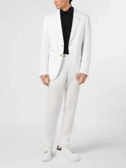 PHILIPP PLEIN Marynarka 30665 Biały Regular Fit