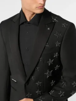 PHILIPP PLEIN Marynarka 24235 Czarny Fitted Fit