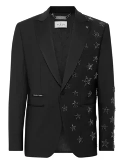 PHILIPP PLEIN Marynarka 24235 Czarny Fitted Fit