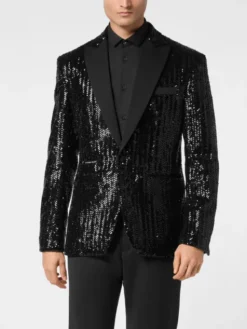 PHILIPP PLEIN Marynarka 23087 Czarny Regular Fit